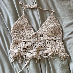 Halter Knit Crop Top